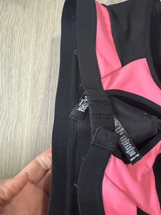 Victoria's Secret Pink and Black Racerback Sports Bra - Picture 2 of 2
